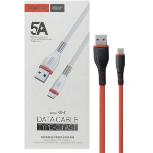 کابل فست شارژ Tranyoo S8-C 5A Type-C 1m